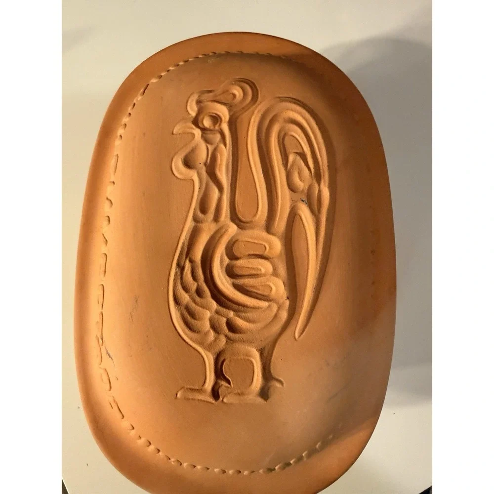 Vintage Schlemmertopf # 839 Clay Rooster Baker W. Germany Scheurich Keramik